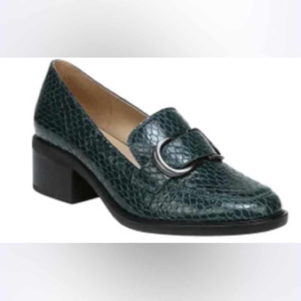 NWT Naturalizer Pascal Snake Round Toe Pumps Casual Shoes- Green...Sz 8 NWT